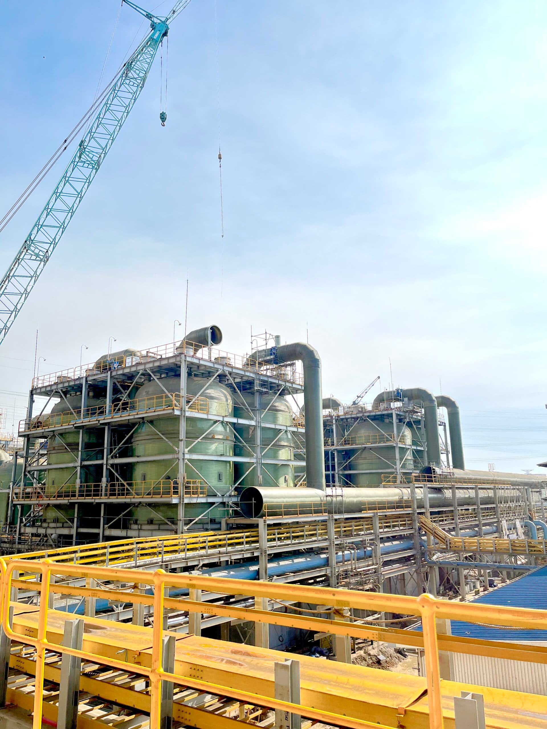 Construction crane at project site